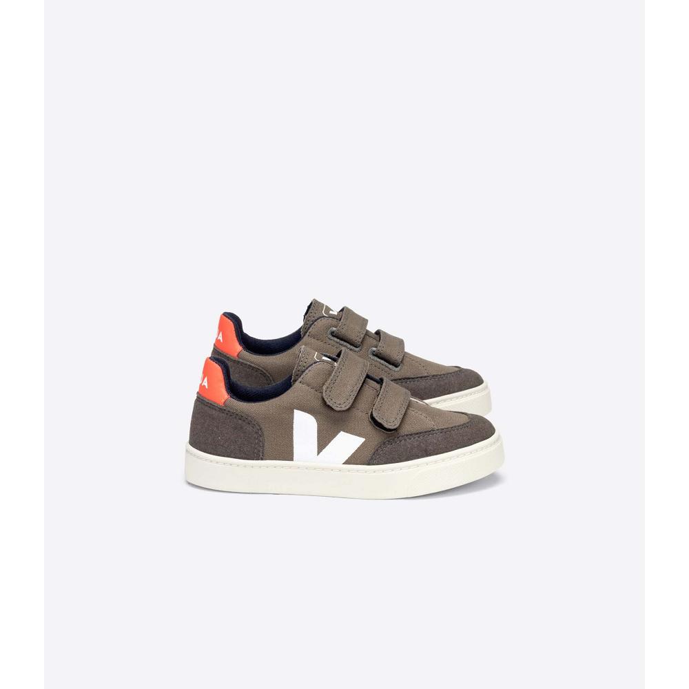 Veja V-12 CANVAS Sneakers Kinderen Koffie | NL 876XYU